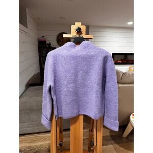 LA Atelier & Other Stories Alpaca Wool Blend Mock Neck Ribbed Sweater - Size M